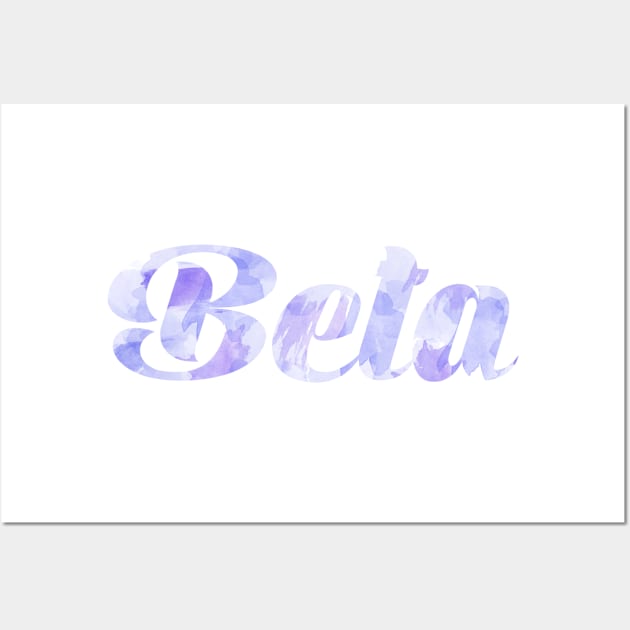 Beta Blue Watercolor Wall Art by ally1021